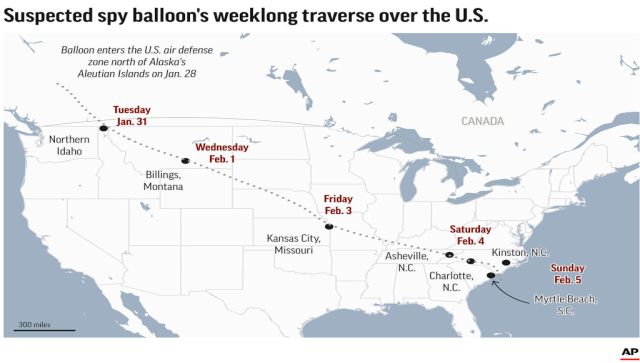 飞越美国上空的中国间谍气球有多危险?北京过去瞄准过印度和其他国家吗